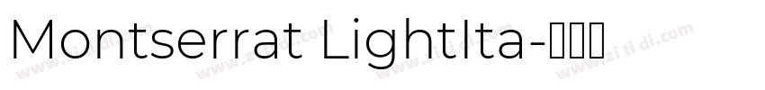 Montserrat LightIta字体转换